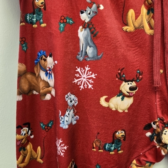 Disney Dogs Christmas Holiday Velour PJ Joggers Pants XL - Picture 8 of 10